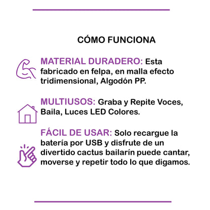 Bailarín Cactus Recargable