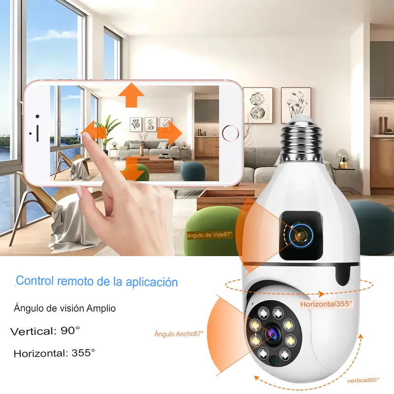 Cámara Bombillo de Seguridad WiFi